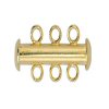 Slide Clasp - Gold - Jewelry Findings -- Slide Clasps - 3-Strand