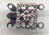 Double Box Slide Clasp - SILVER - - Jewelry Clasps
