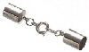 Assembled End Cap Jewelry Clasp - Silver - Jewelry Clasps