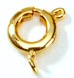 Spring Ring Clasp with Eyelet - Gold - Spring Clasp