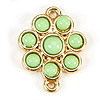 Gold and Lime Flower Jewelry Connectors - Bracelet Connectors - Jewelry Making Supplies - Jewelry Spacers