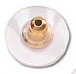Bullet Clutch Earring Backs with Plastic Pad - Gold Color - 