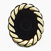 Oval Pendant Backing - GOLD RIM - Jewelry Backing