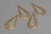Aluminum Teardrop Filigree Findings