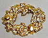 Filigree Oval Flowers - Gold -