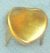 Flat Heart Nail Heads - GOLD - Heart Shaped Gold Nail Heads -