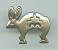 Jack Rabbit Shaped Pronged Metal Nailheads - Silver - -