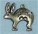 Jack Rabbit Jewelry Charm - Pewter - Pewter Colored Jewelry Charm - Jack Rabbit - 