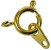 Spring Ring Jewelry Clasp with Eyelet Closure - SILVER - - Jewelry Clasps