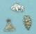 Tiny Teepee Jewelry Charm - Pewter - Pewter Colored Jewelry Charm - Tiny Pewter Charms - 