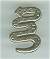 Snake Shaped Pronged Metal Nailheads - Silver -  - Animal Shaped Nailheads