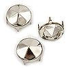 Faceted Studs - Studs for Clothing - Fabric Studs - SILVER - Silver Studs for Clothing - Silver Nailheads - Bedazzler StudsNailheads