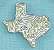 State of Texas Nail Heads - SILVER - Texas Shaped Nail Heads -