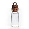 Glass Bottle Pendant Charms with Cork Stopper - Glass Bottle Charm - 