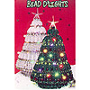 Beaded Safety Pin Christmas Tree Kit - Green Tree / Gold Pins - Christmas Tree Kit - Beading Kit