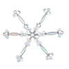 Beaded Snowflake Ornament Kit - White Ab - Christmas Snowflakes - Snowflake Decorations - 