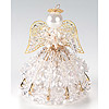 Birthstone Angel Kits - Beaded Angel Tree Topper - Crystal ( Clear ) - Birthstone Safety Pin Angel Kit - Beaded Angel Kits -