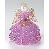 Birthstone Angel Kits - Beaded Angel Tree Topper - Lt Amethyst - Birthstone Safety Pin Angel Kit - Beaded Angel Kits -