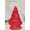 Beaded Safety Pin Christmas Tree Kit - Red Tree / Gold Pins - Beaded Christmas Tree Kit - Beaded Christmas Tree - 