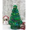 Beaded Safety Pin Christmas Tree Kit - Green Tree / Silver Pins - Christmas Tree Kit