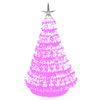 Beaded Safety Pin Christmas Tree Kit - Pink Tree / Gold Pins - Christmas Tree Kit
