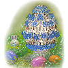 Beaded Egg Shaped Kit - Lt Sapphire & Crystal - Beading Kit - Craft Kit - Beaded Egg -