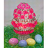 Beaded Egg Shaped Kit - Hot Pink & Crystal - Beading Kit - Craft Kit - Beaded Egg - 