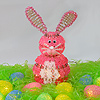 Beaded Easter Bunny Kit - Pink Bunny - Beaded Safety Pin Bunny - 