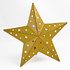 Tea Light Holder - Tin Star - Rustic Yellow - Tea light holder