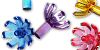 Flower Shaped Pegged Ornaments - Lamp Pot Ornaments - Pegged Beads - Ornament Pegs