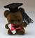 Flocked Graduation Bear - Graduation Decorations - Graduation Party Decorations