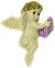 Ceramic Flat Back Angels with Song Books -  - Ceramic Angels Flat Back with Song Books - Angel Miniatures