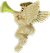 Ceramic Flat Back Angels with Trumpet -  -  - Angel Miniatures