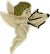 Ceramic Flat Back Angels with Bow and Arrow - Flatback Angel -