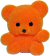 Flocked Miniature Orange Bears