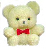 Miniature Flocked Bears - Yellow - Flocked Bears - Miniature Flocked Bears