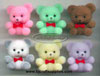 Miniature Flocked Bears - ASSORTED COLORS - - Miniature Flocked Bears