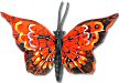 Painted Feather Butterfly - Orange - Painted Feather Butterflies - Craft Butterflies