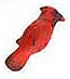 Mini Resin Cardinals - Red - Plastic Cardinals - Mini Birds - Mini Cardinals - Miniature Birds
