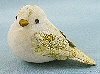 Fat Robin - Cream w/Gold Glitter - Mushroom Birds - Christmas Decorations