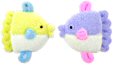 Flocked Fish - Miniature Fish - Flocked Blowfish - Mini Fish - Toy Fish