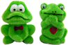 Flocked Frogs with Hearts - Assorted Poses -  - Mini Frogs