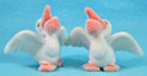 Flocked Pelicans - Miniature Pelicans - Mini Toy Pelicans - Miniature Birds - Collectible Pelican Figures