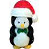 Flocked Christmas Penguin - Red Hat (shown) - Flocked Penguin - Christmas Penguins - Flocked Christmas Penguins