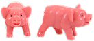 Miniature Pink Plastic Pigs -  - Miniature Pigs - Mini Pigs - Tiny Plastic Pigs - Miniature Pigs