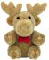 Flocked Reindeer - Mini Reindeer - Miniature Reindeer - Sitting Reindeer