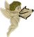 Ceramic Flat Back Angels with Bow and Arrow - Flatback Angel - 