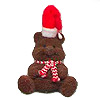 Flocked Christmas Bears - Flat Back Bears - Assorted Browns - Mini Christmas Bears - Flocked Bears