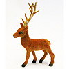 Plastic Miniature Deer Figure - Brown - Animal Miniatures - Flocked Deer