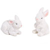 Mini Flocked Resin Rabbit Figurines - White - Miniatures -- Rabbits -